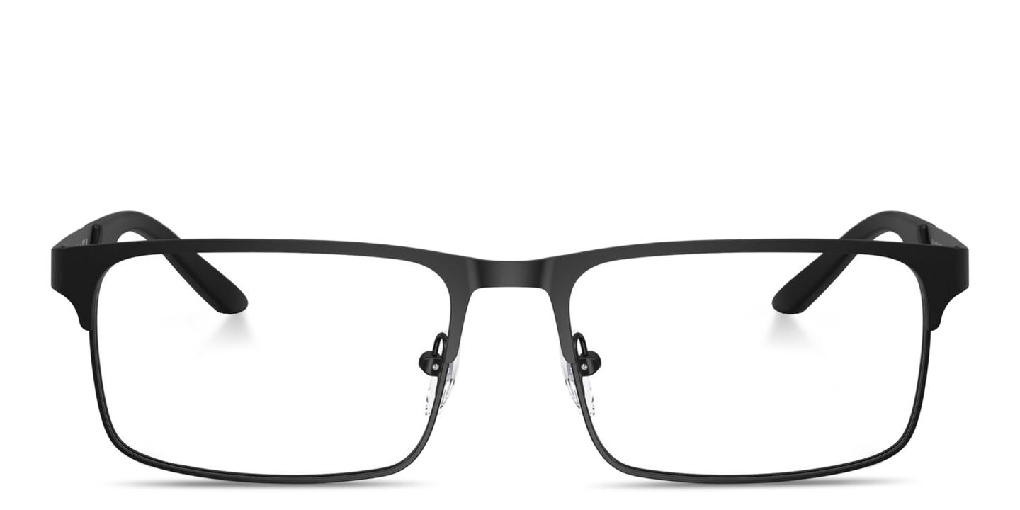 Emporio Armani Eagle Logo Rectangle Eyeglasses in Black – Product Photo 0