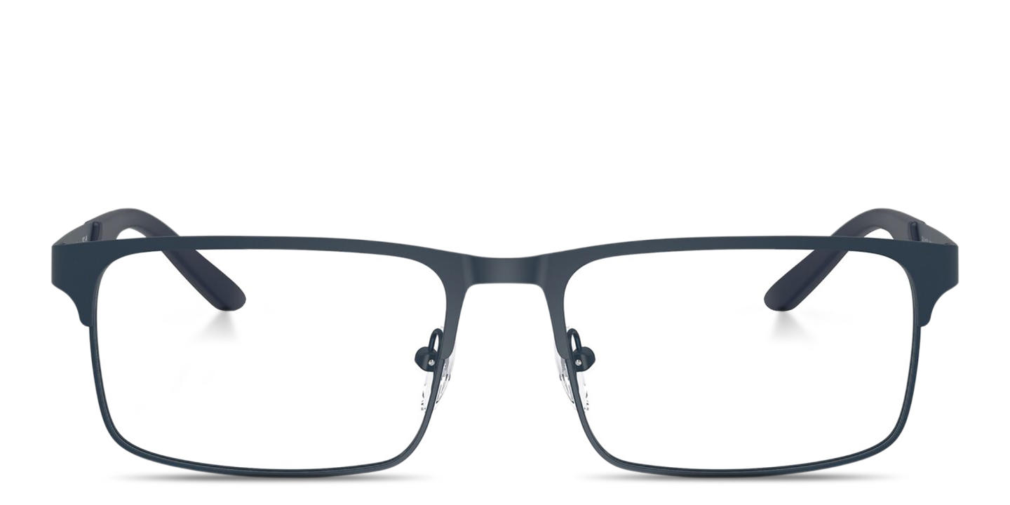Emporio Armani Eagle Logo Rectangle Eyeglasses in Blue – Product Photo 0