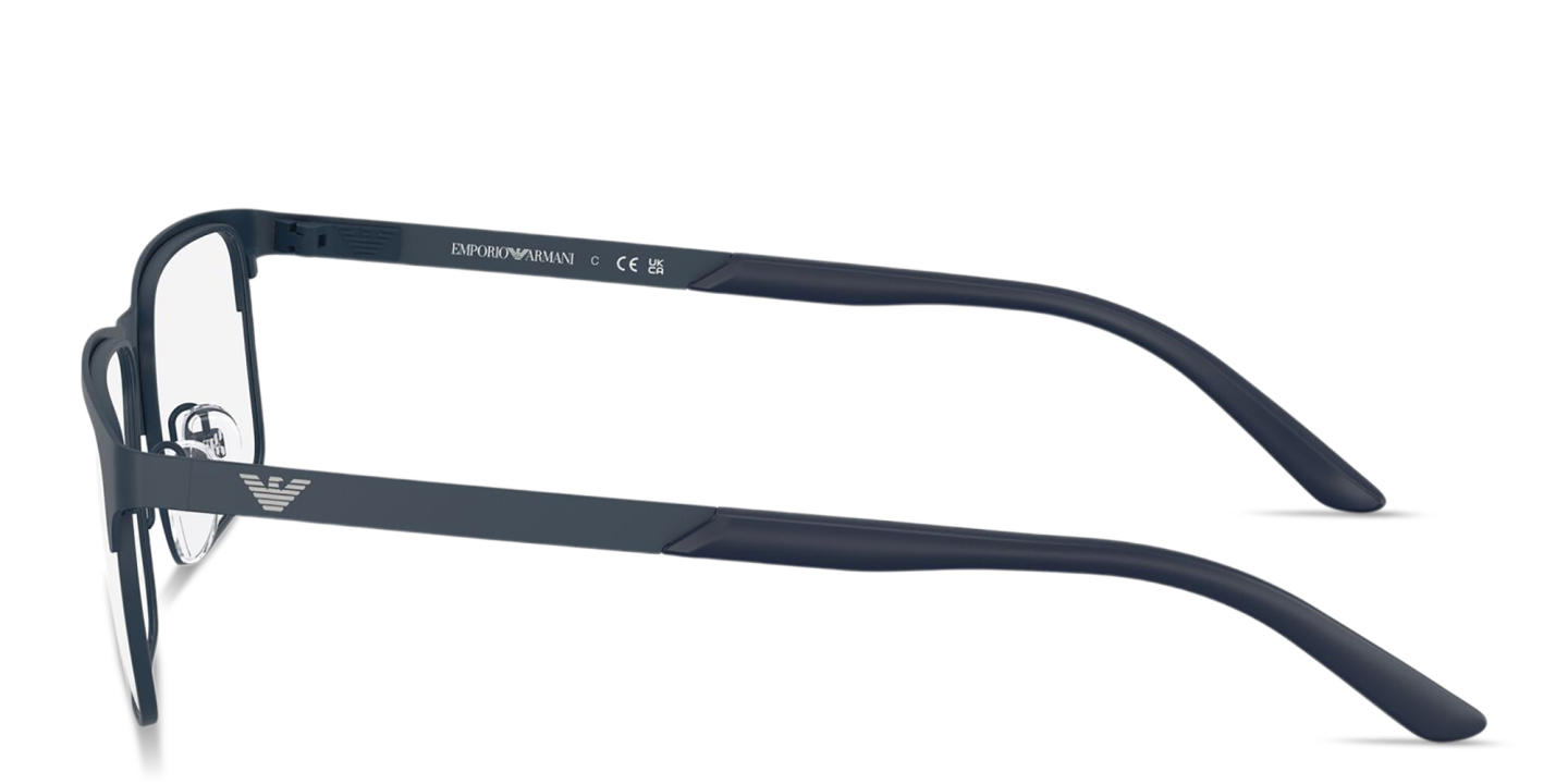 Emporio Armani Eagle Logo Rectangle Eyeglasses in Blue – Product Photo 2