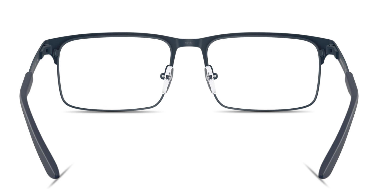 Emporio Armani Eagle Logo Rectangle Eyeglasses in Blue – Product Photo 3