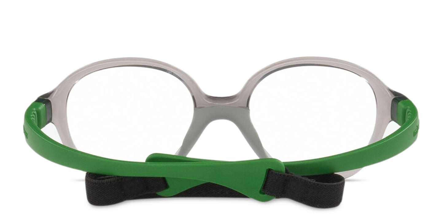 Shop Mira Flex Kids Round Eyeglasses in Transparent Grey online.