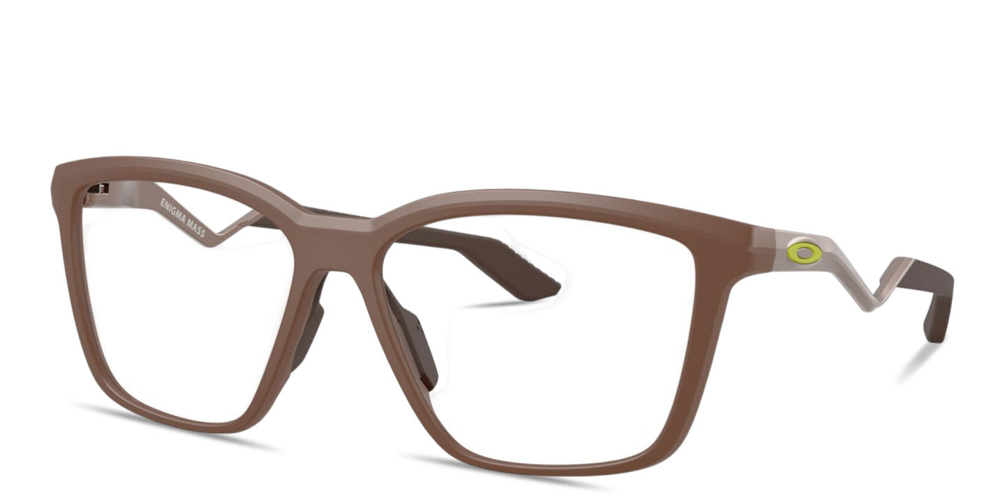 Shop Oakley Enigma Mass Unisex Square Eyeglasses in Mahogany online.