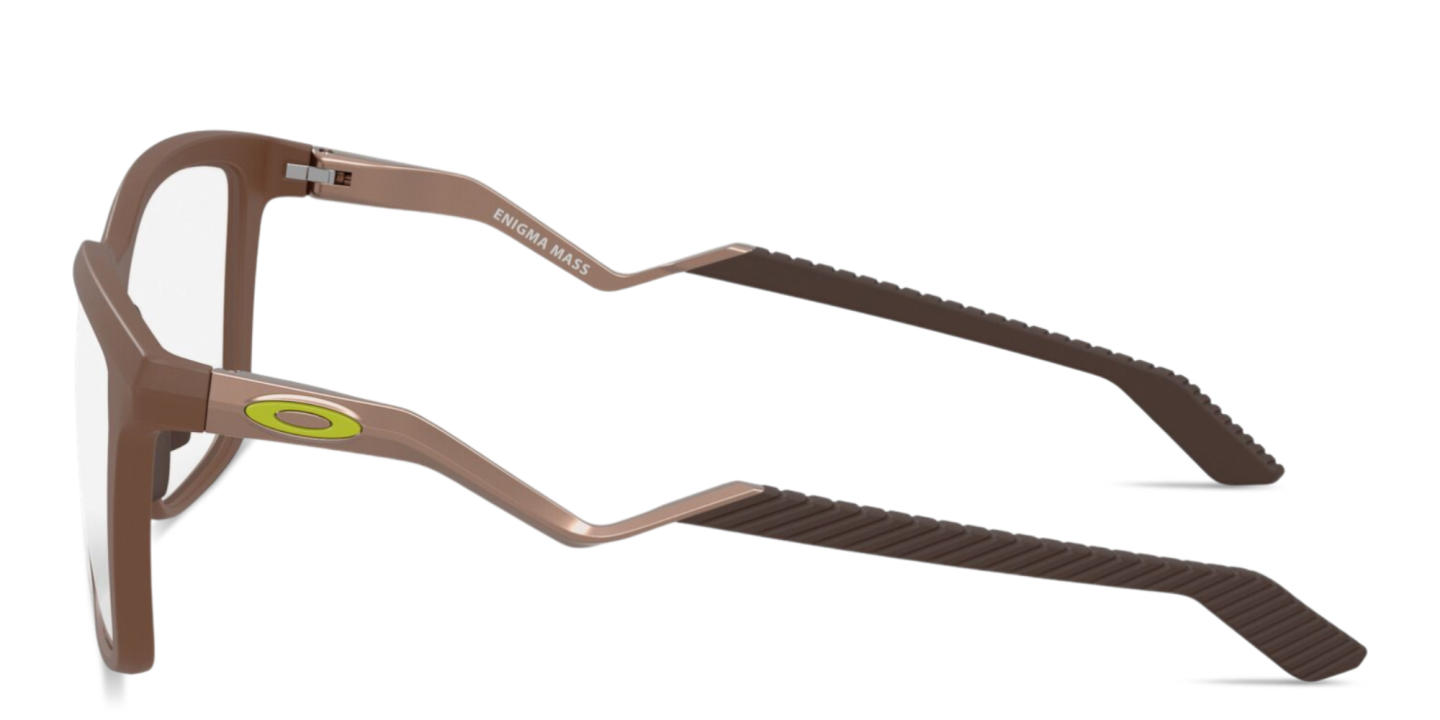 Shop Oakley Enigma Mass Unisex Square Eyeglasses in Mahogany online.