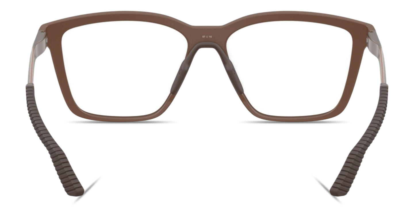 Shop Oakley Enigma Mass Unisex Square Eyeglasses in Mahogany online.