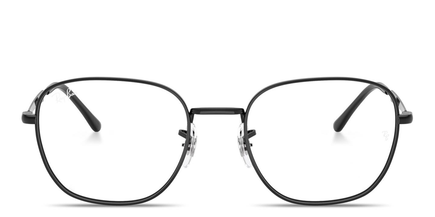 Shop Ray-Ban Optics Unisex Square Eyeglasses in Black online.