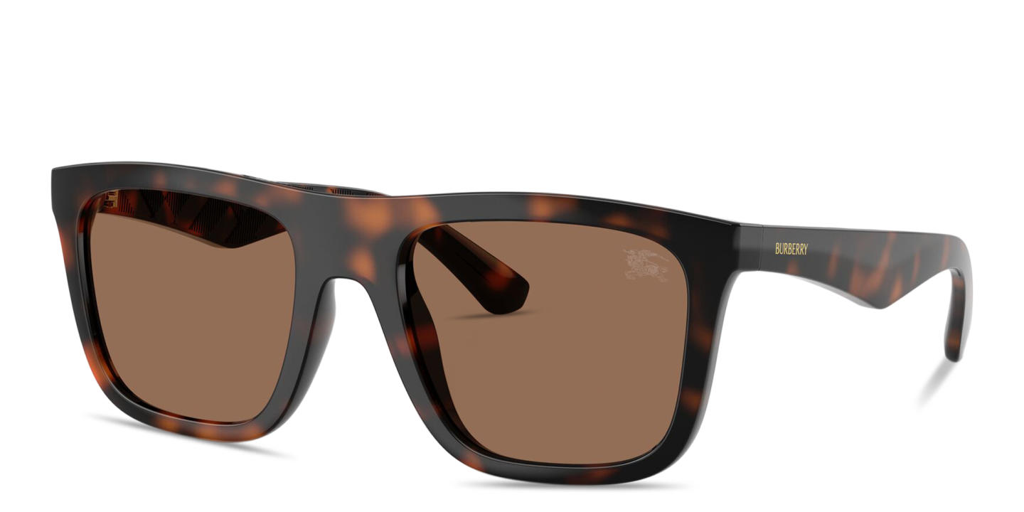 BURBERRY Logo Signature Square Sunglasses in Havana – Product Photo 1