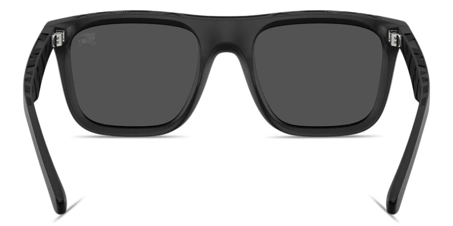 Shop BURBERRY Logo Signature Square Sunglasses in Black online.