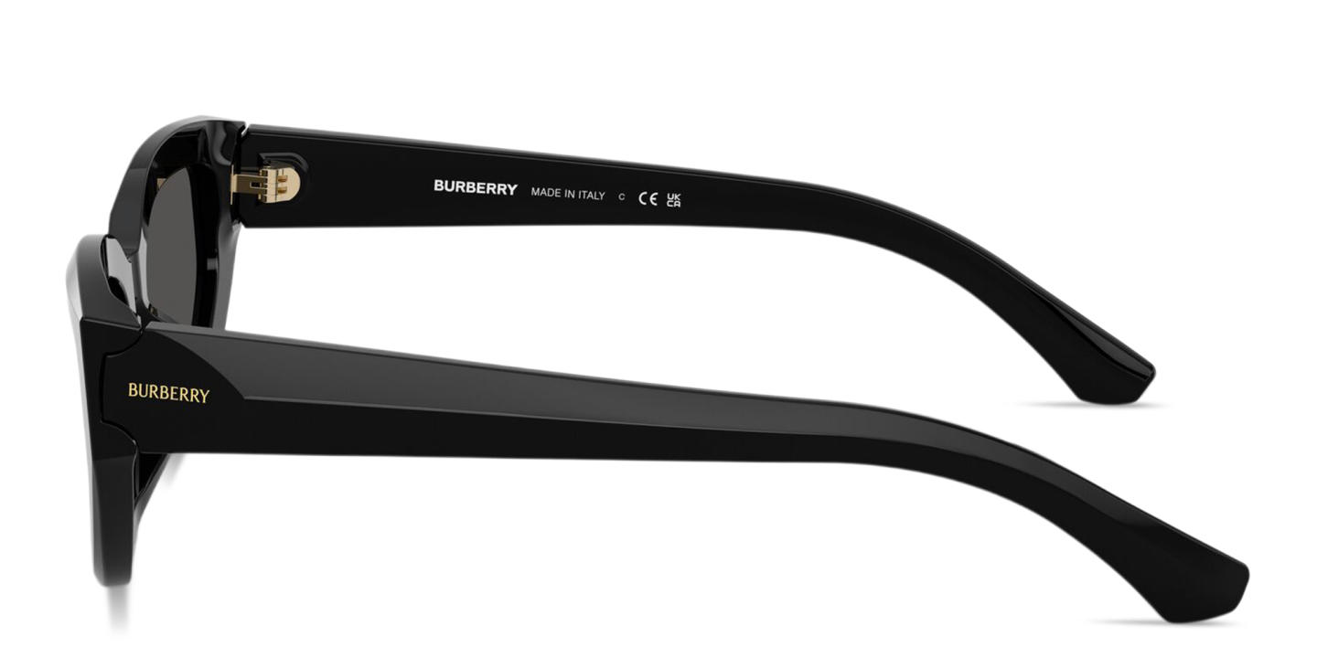 Shop BURBERRY Logo Signature Cat-Eye Sunglasses in Black online.