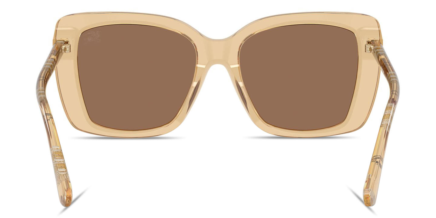 BURBERRY Vintage Check Oversized Square Sunglasses in Transparent Brown – Product Photo 3