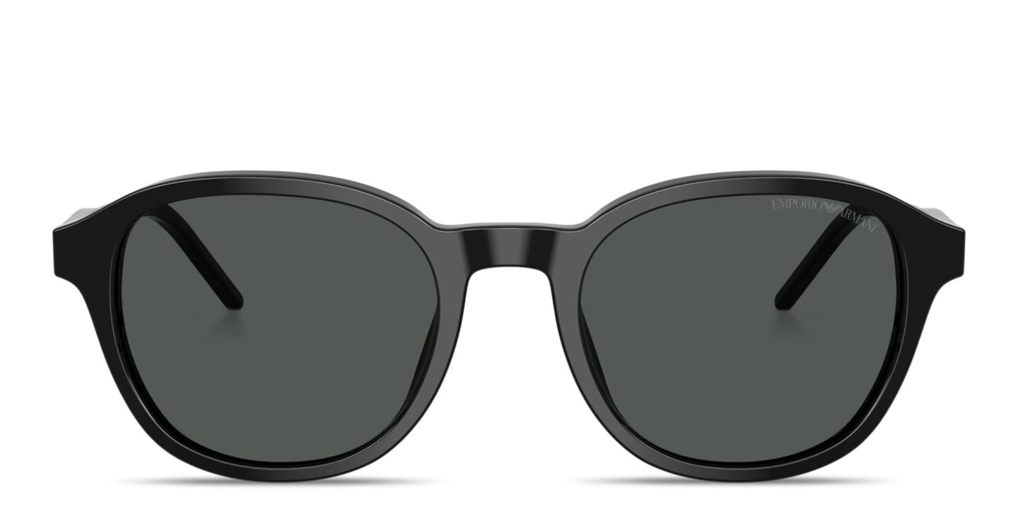 Emporio Armani Embossed Eagle Logo Panthos Sunglasses in Black – Product Photo 0