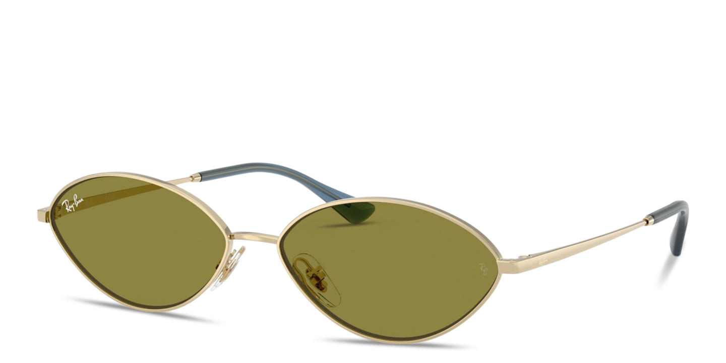 Shop Ray-Ban Kai Unisex Oval Sunglasses in Pale Gold online.