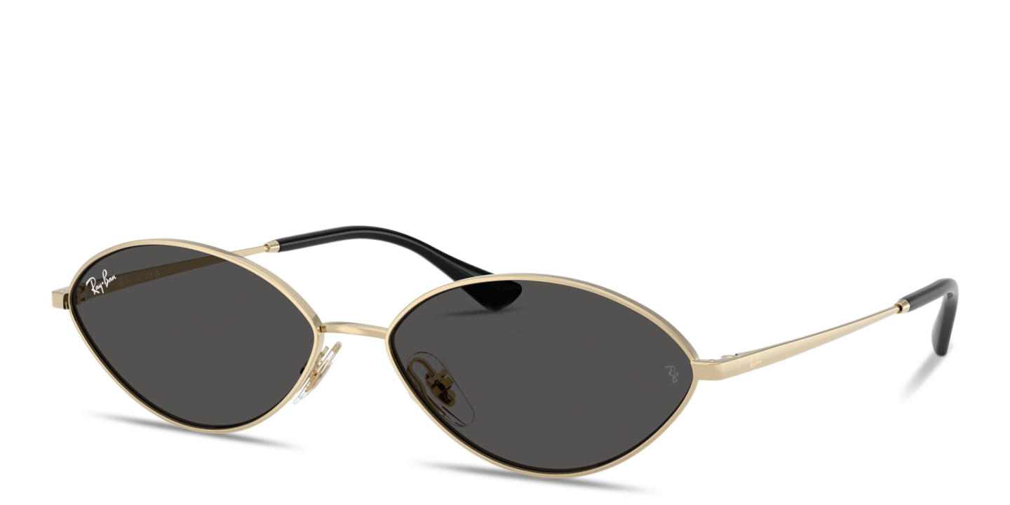 Shop Ray-Ban Kai Unisex Oval Sunglasses in Gold online.