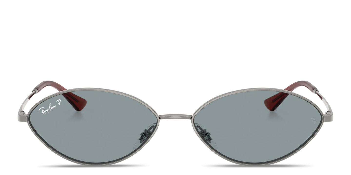 Shop Ray-Ban Kai Unisex Oval Sunglasses in Gunmetal online.