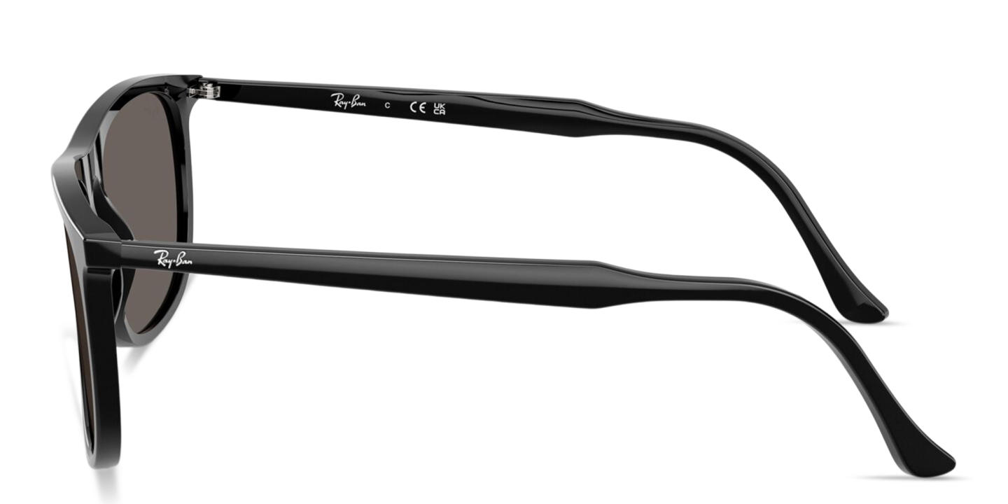 Ray-Ban Embossed Logo Unisex Rectangle Sunglasses in Black – Product Photo 2