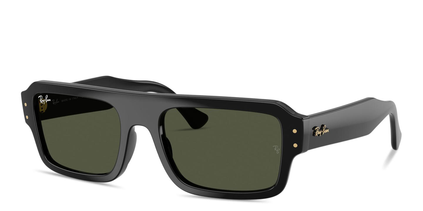 Ray-Ban Lukas Unisex Rectangle Sunglasses in Black – Product Photo 1