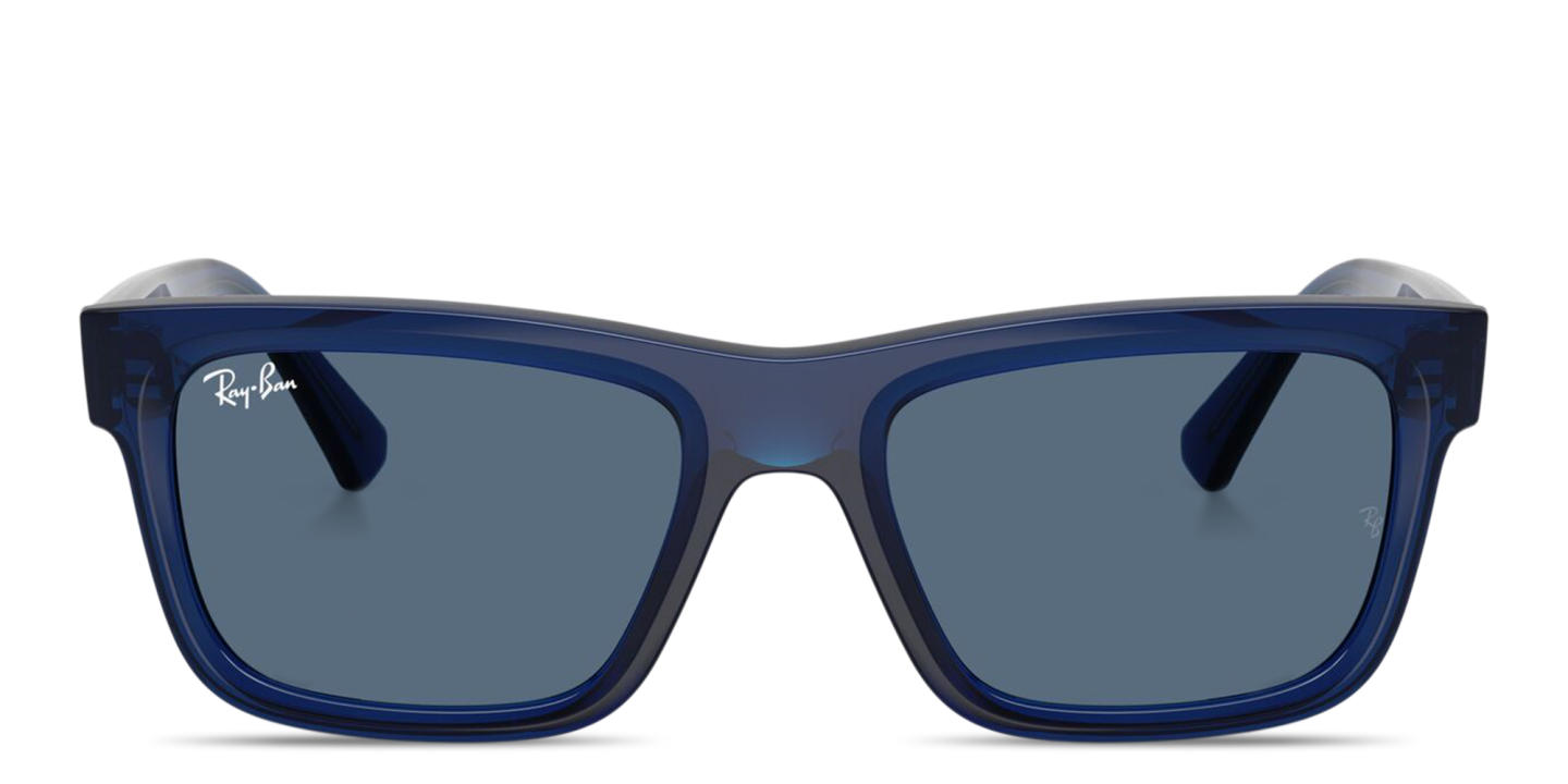 Ray-Ban Junior Kids Rectangle Sunglasses in Transparent Blue – Product Photo 0
