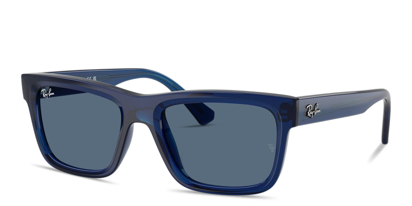 Ray-Ban Junior Kids Rectangle Sunglasses in Transparent Blue – Product Photo 1