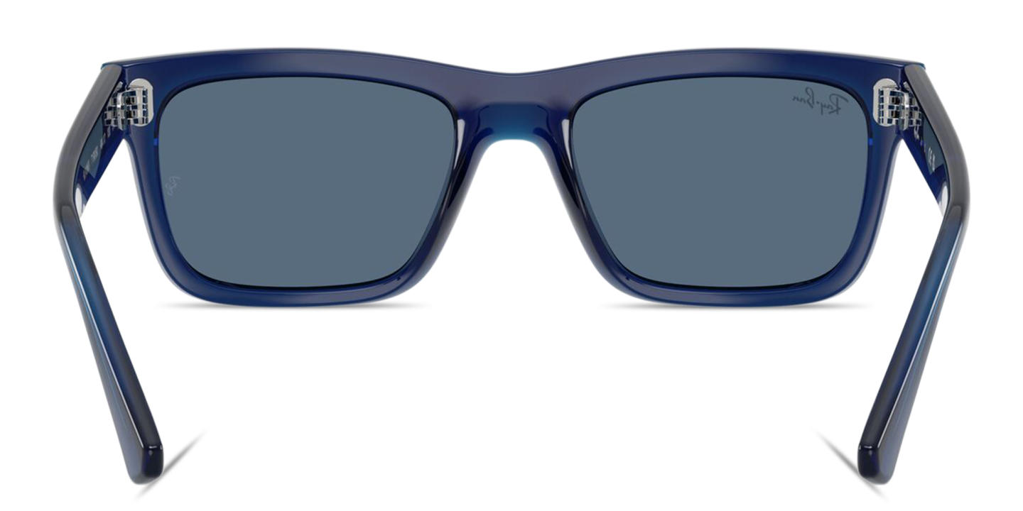 Ray-Ban Junior Kids Rectangle Sunglasses in Transparent Blue – Product Photo 3