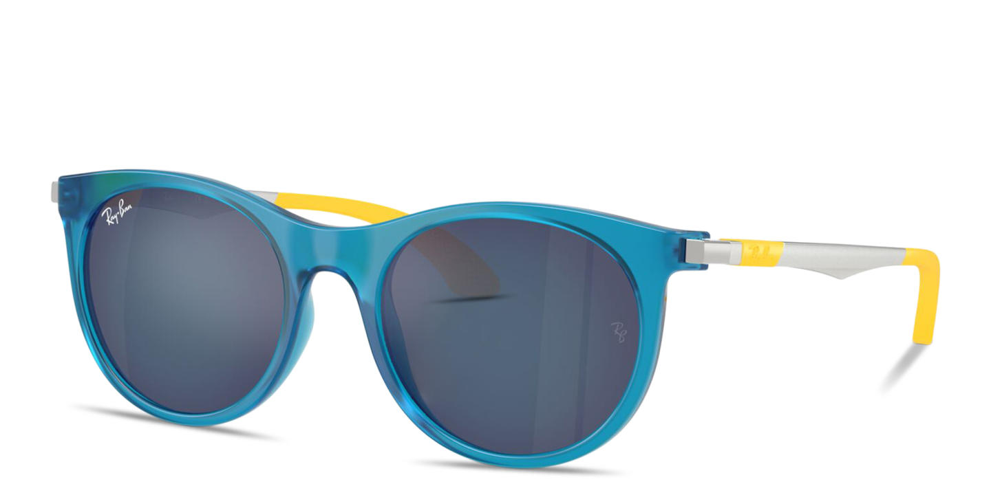 Shop Ray-Ban Junior Kids Panthos Sunglasses in Blue online.