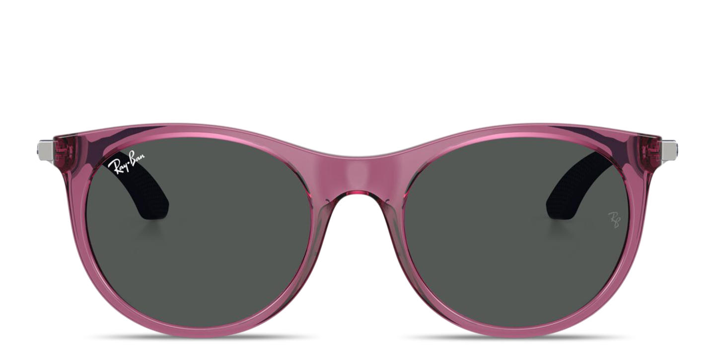Shop Ray-Ban Junior Kids Panthos Sunglasses in Transparent Violet online.