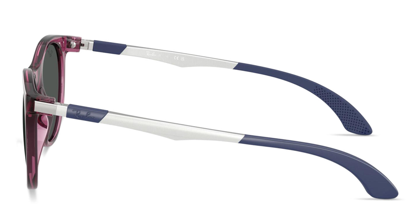 Shop Ray-Ban Junior Kids Panthos Sunglasses in Transparent Violet online.