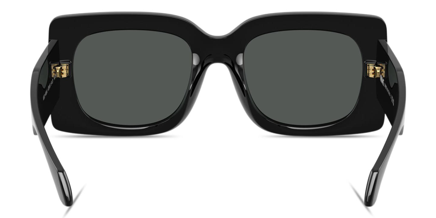 Shop VERSACE Logo Signature Oversized Square Sunglasses in Black online.