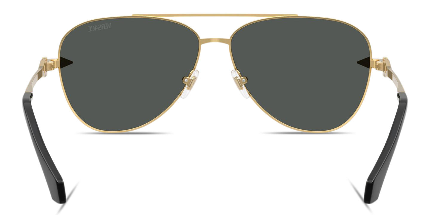 Shop VERSACE Avanti Pilot Sunglasses in Gold online.