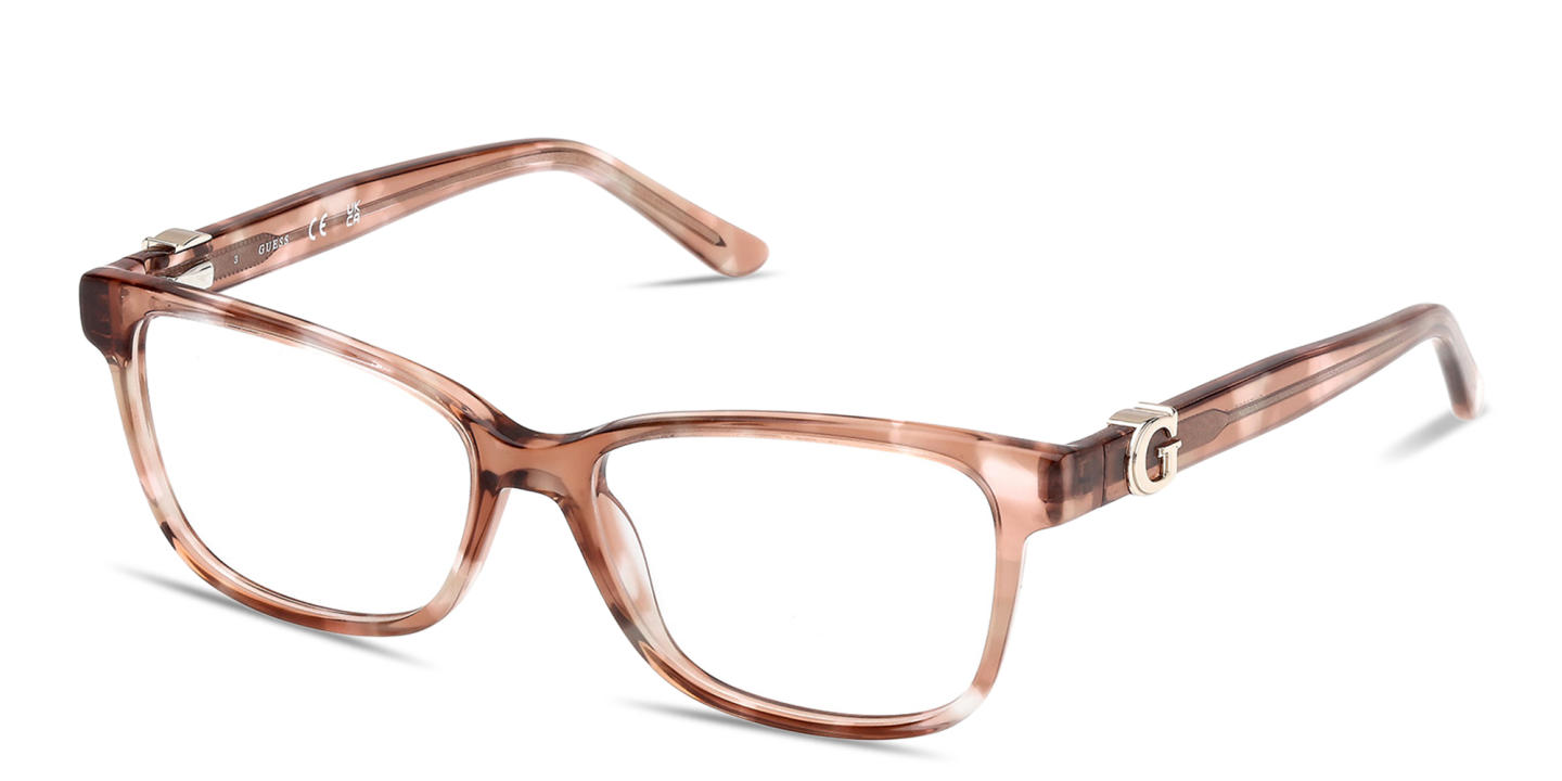 Guess G Motif Rectangle Eyeglasses in Beige – Product Photo 1