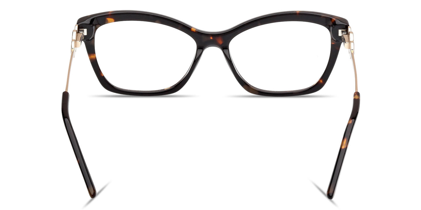 Shop Guess Rectangle Eyeglasses in Havana online.