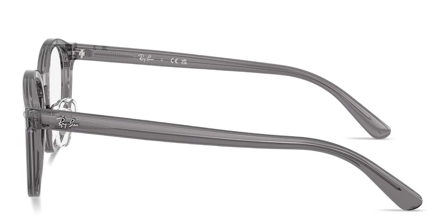 Shop Ray-Ban Optics Unisex Square Eyeglasses in Transparent Grey online.