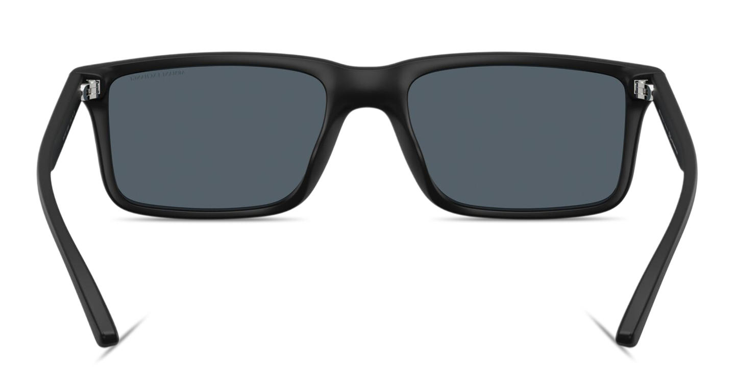 Armani Exchange Logo Print Rectangle Sunglasses in Black – Product Photo 3