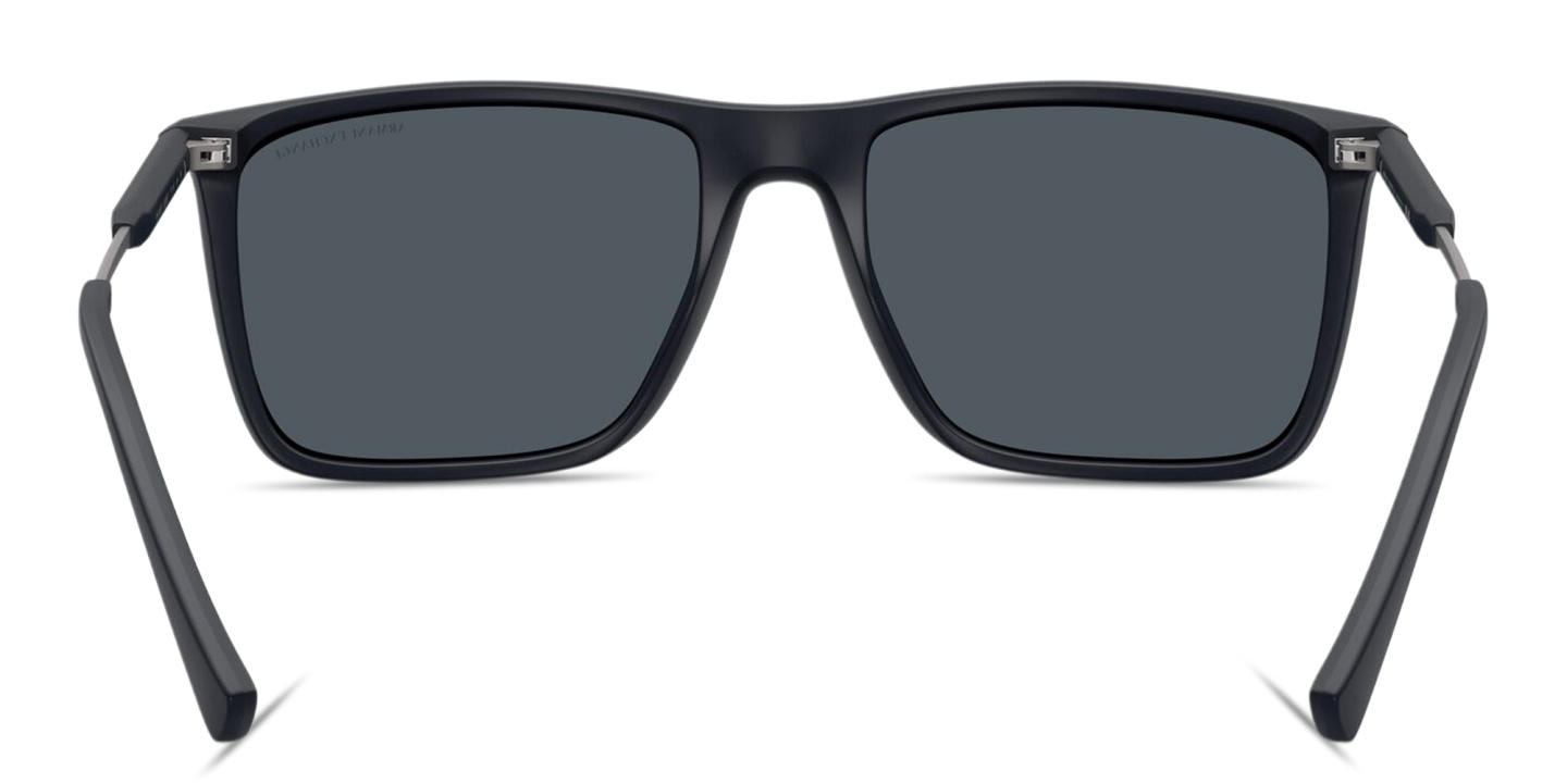 Shop Armani Exchange A|X Logo Square Sunglasses in Blue online.