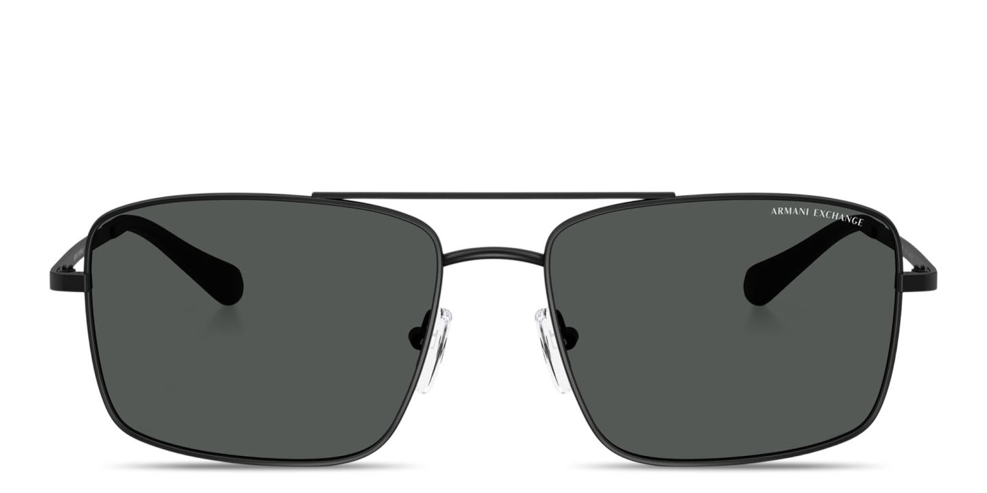 Armani Exchange A|X Logo Pilot Sunglasses in Black – Product Photo 0
