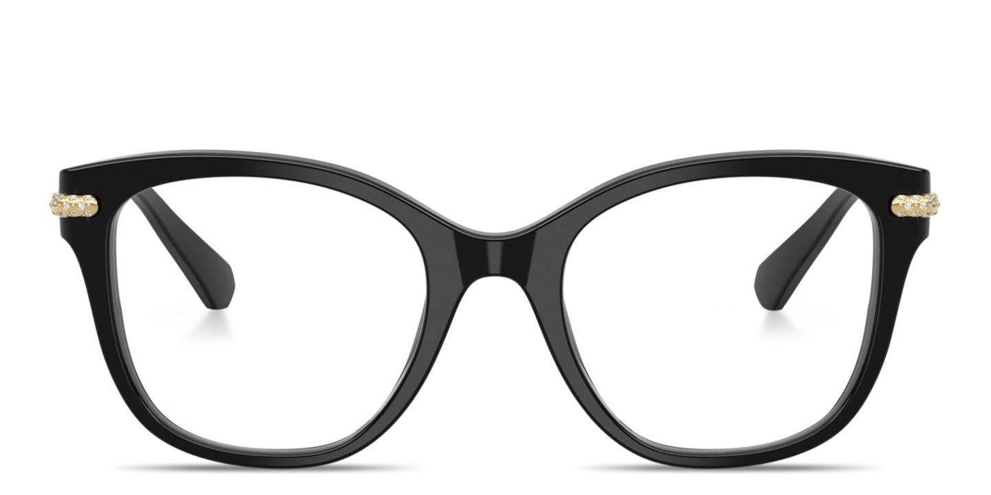 Swarovski Crystal-Embellished Square Eyeglasses in Black – Product Photo 0