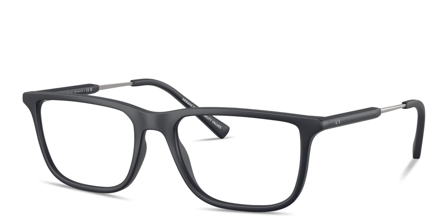 Armani Exchange A|X Logo Pillow Eyeglasses in Blue – Product Photo 1
