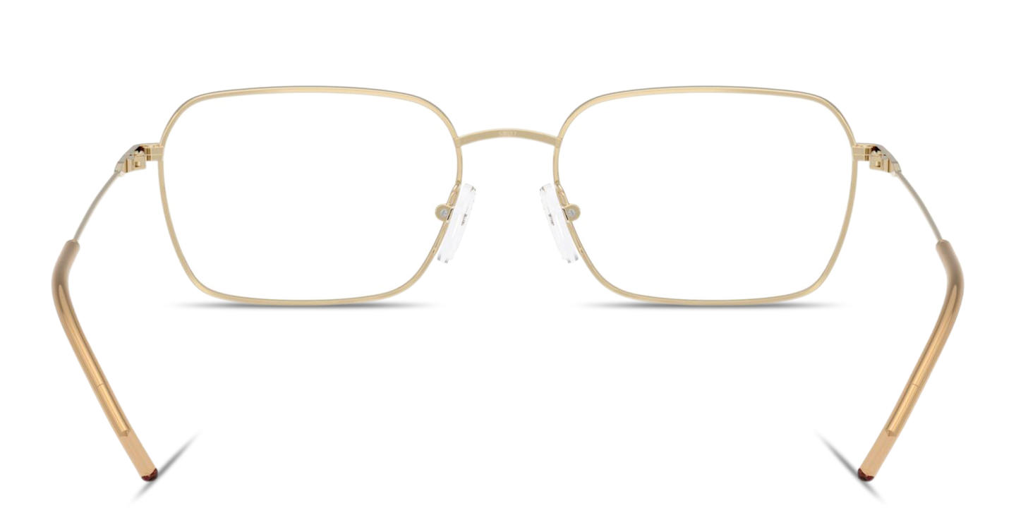Shop Armani Exchange A|X Engraved Logo Square Eyeglasses in Gold online.