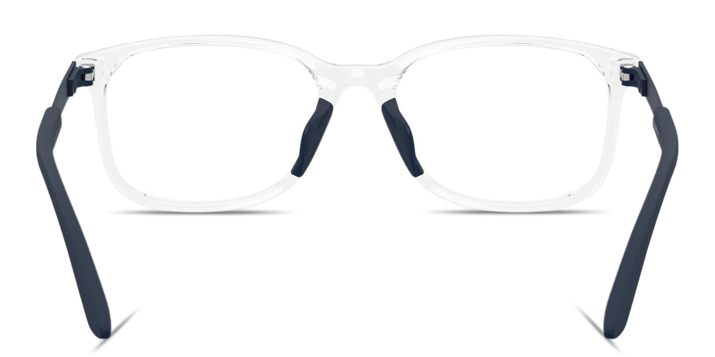 Shop Emporio Armani Eagle Logo Kids Pillow Eyeglasses in Crystal online.