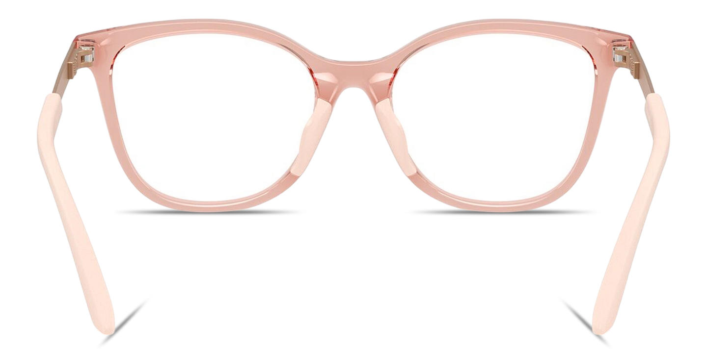 Emporio Armani Eagle Logo Kids Butterfly Eyeglasses in Transparent Pink – Product Photo 3