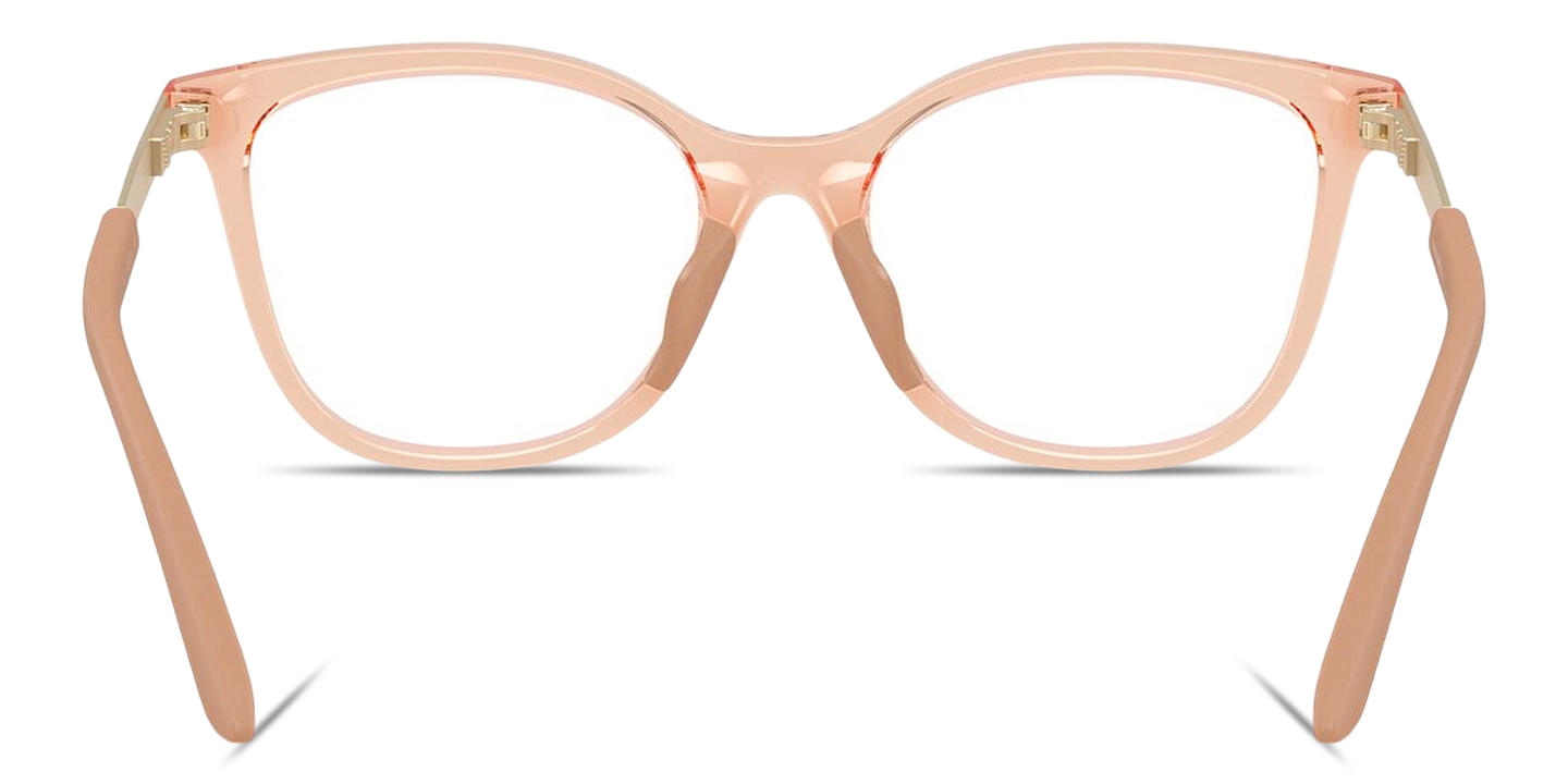 Emporio Armani Eagle Logo Kids Butterfly Eyeglasses in Transparent Beige – Product Photo 3