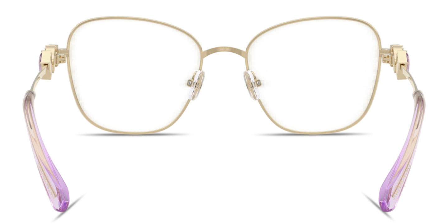 Swarovski Crystal Irregular Eyeglasses in Gold – Product Photo 3
