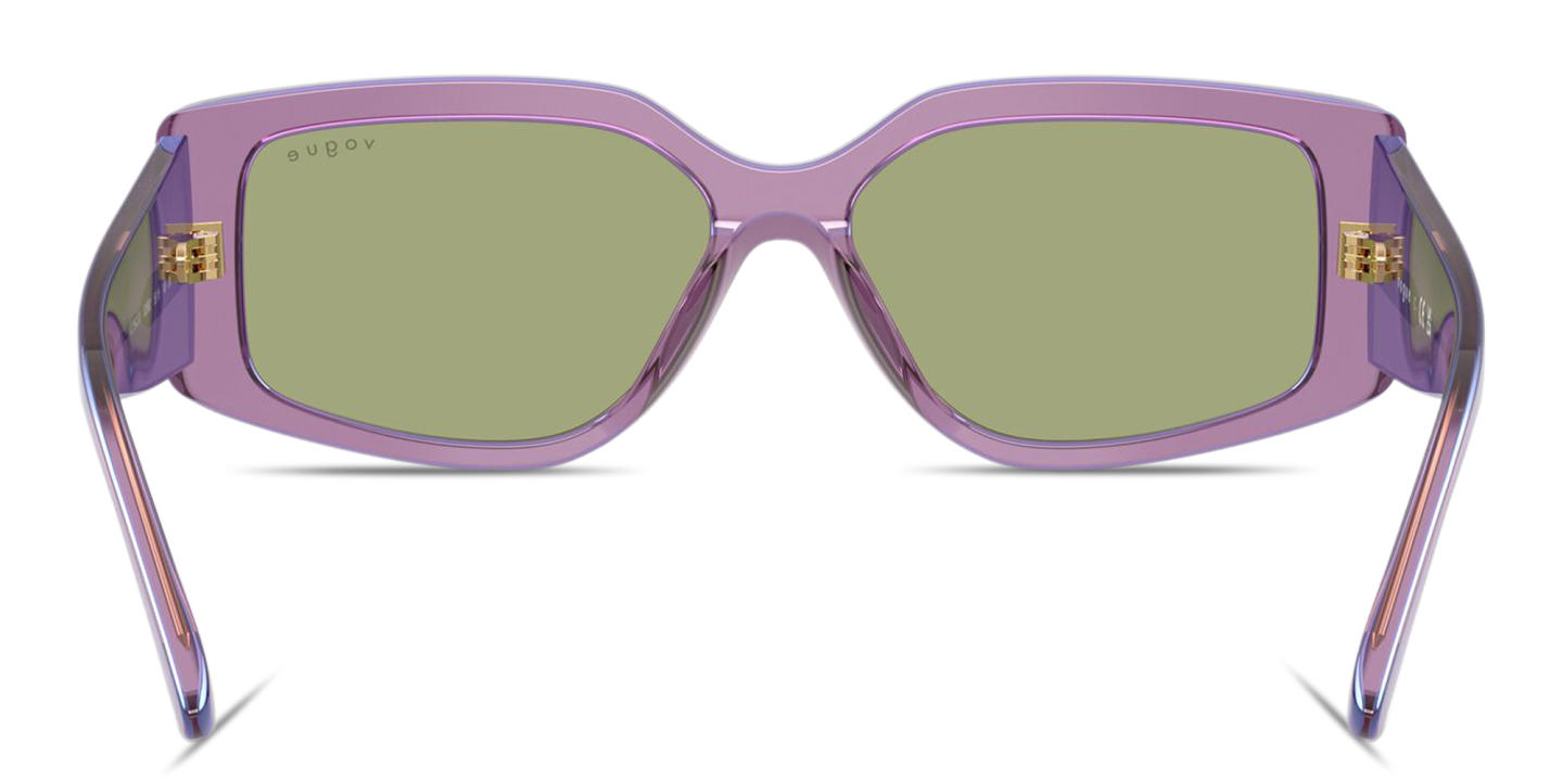 Vogue Eyewear Logo Lettering Rectangle Sunglasses in Purple – Product Photo 3