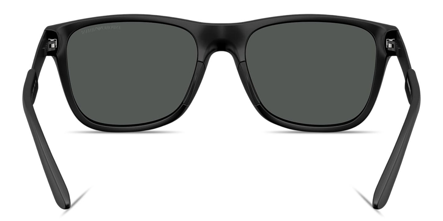 Emporio Armani Eagle Logo Square Sunglasses in Matte Black – Product Photo 3