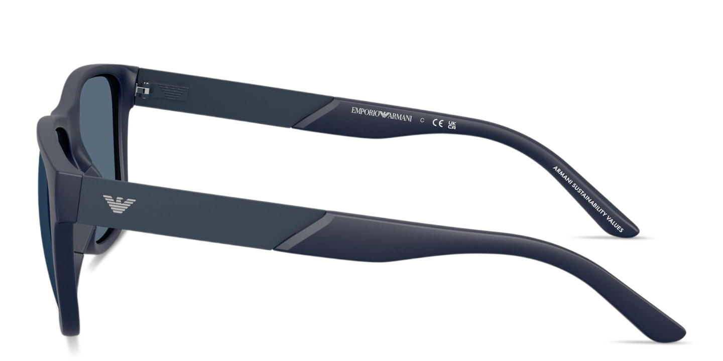 Emporio Armani Eagle Logo Square Sunglasses in Blue – Product Photo 2