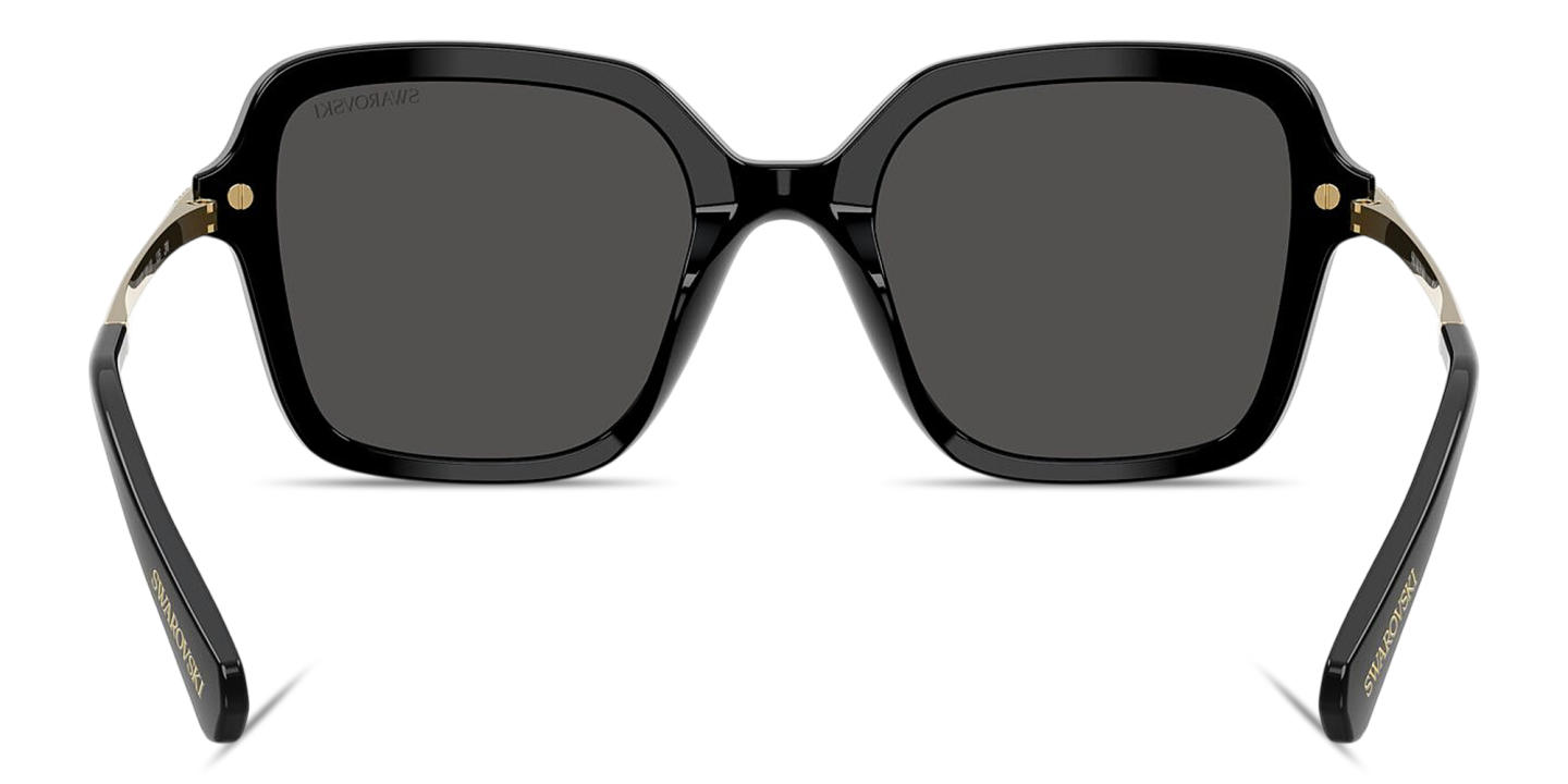 Shop Swarovski Crystal Irregular Sunglasses in Black online.