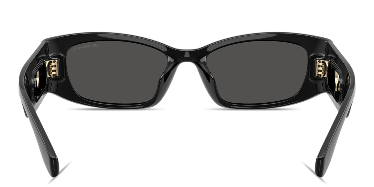 Shop Michael Kors Rhodes Irregular Sunglasses in Black online.