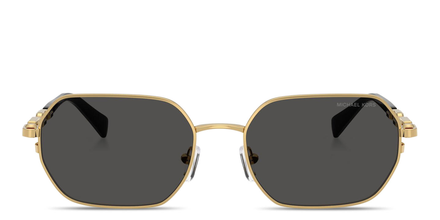 Michael Kors Saint Martin Unisex Irregular Sunglasses in Gold – Product Photo 0