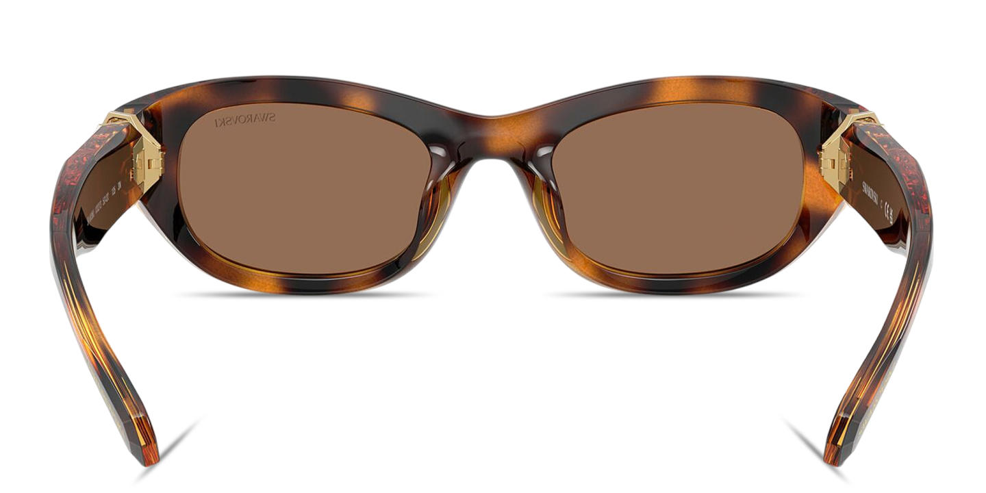 Shop Swarovski Crystal Pillow Sunglasses in Havana online.