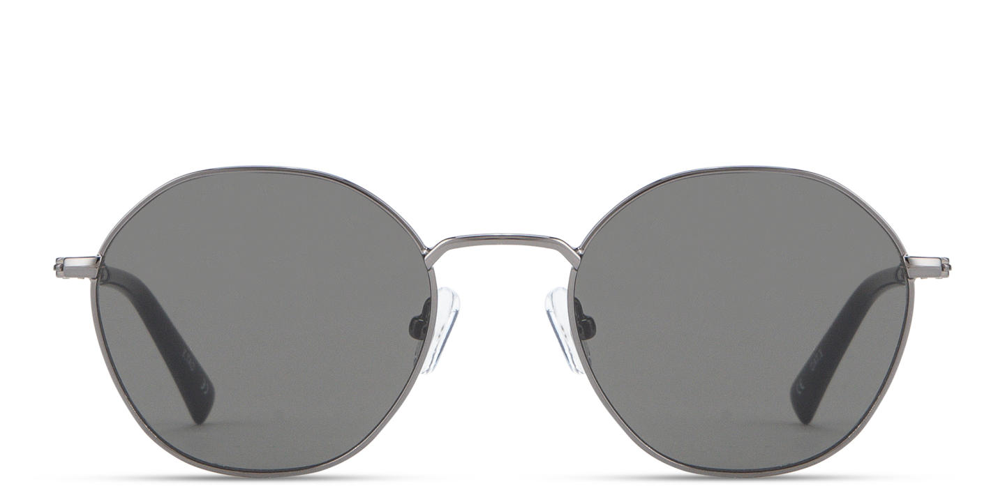 Shop TRICE Logo Irregular Sunglasses in Dark Gunmetal online.