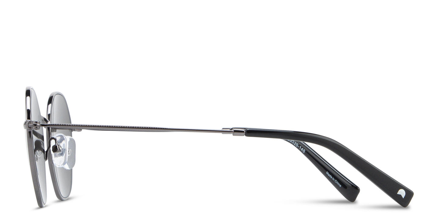 Shop TRICE Logo Irregular Sunglasses in Dark Gunmetal online.