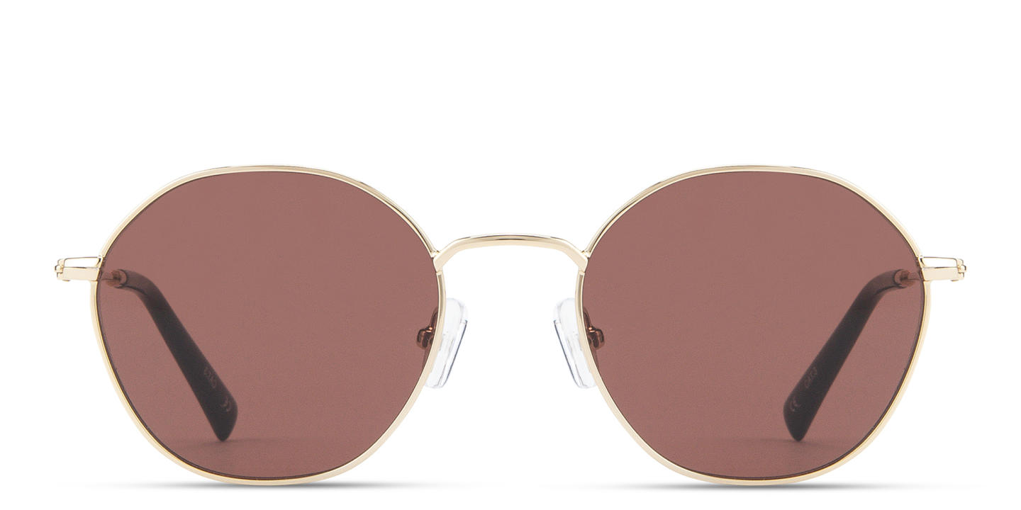 Shop TRICE Logo Irregular Sunglasses in Gold online.